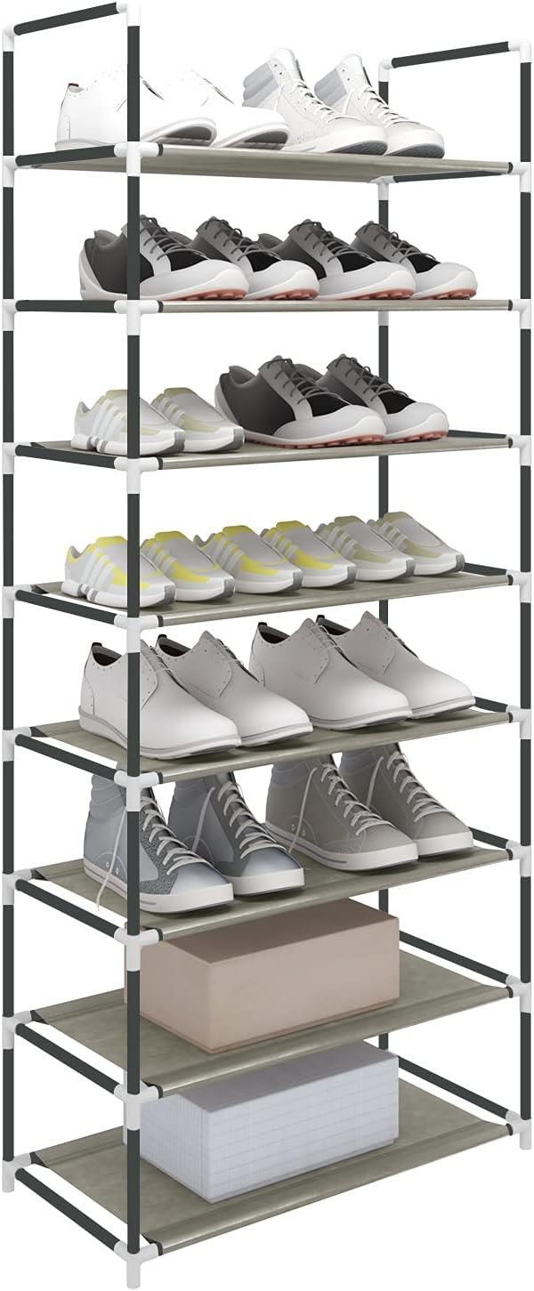 Étagère à chaussures, étagère de rangement en fer à 5 niveaux avec