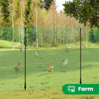 WOLTU poultry net, garden fence, camping fence, barrier fence, 53 g/m² PE, green