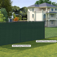 WOLTU fence screen privacy screen made of 180 g/m² HDPE, weatherproof garden fence, green