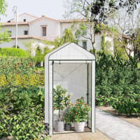 WOLTU foil greenhouse greenhouse garden house greenhouse, 100x150x190cm white