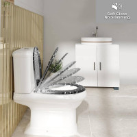 WC-Sitz Duroplast Tautropfen Grau mit Absenkautomatik und Schnellbefestigung