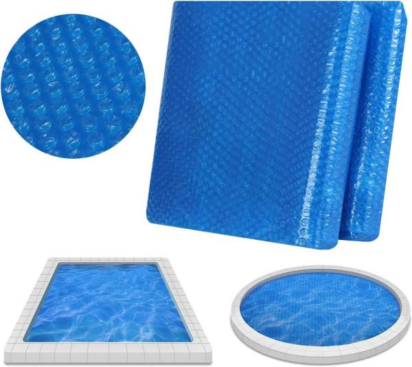 WOLTU solar tarpaulin, pool cover, solar tarpaulin, UV-resistant, can be cut to size, blue