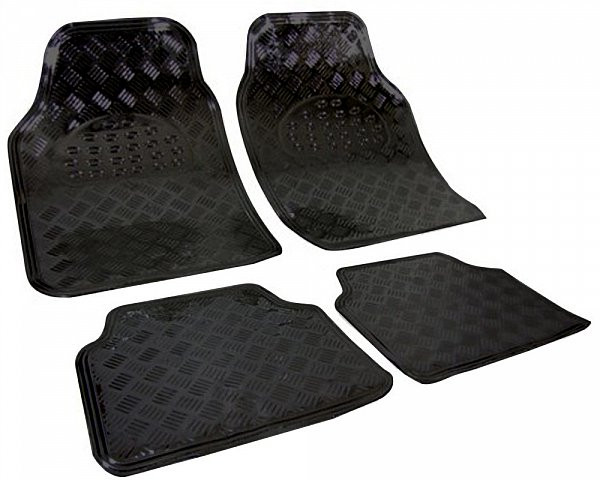 Universal Non-Slip PVC Car Floor Mat Set of 4 Piece Front & Rear