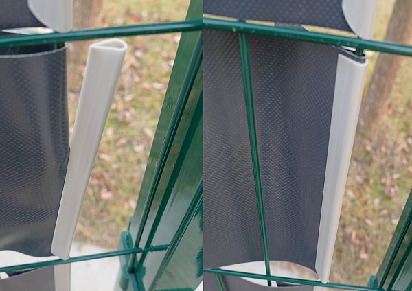 WOLTU® PVC Sichtschutzstreifen 450g/m² Anthrazit 70m mit 50x Befestigungschipse Zaunfolie Doppelstabmattenzaun Sichtschutz Windschutz