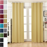 Blackout curtain with curling tape