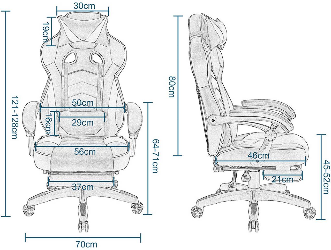 Gaming Stuhl Racing Stuhl Bürostuhl Chefsessel Schreibtischstuhl