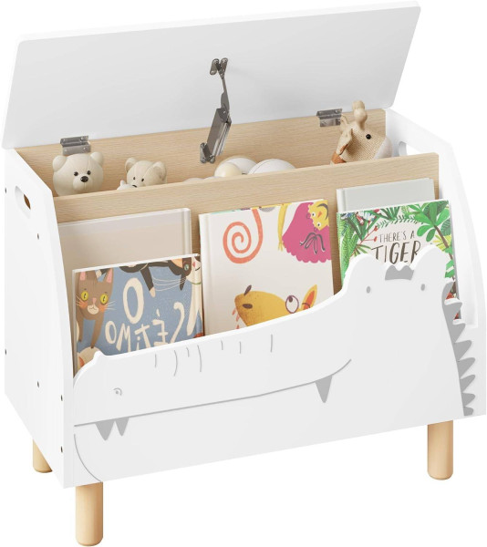 Spielzeugkiste, Kindersitzbank mit Stauraum, mit Deckel, 60x44x30 cm