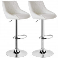 Bar stool counter stool with backrest set of 2 color choice