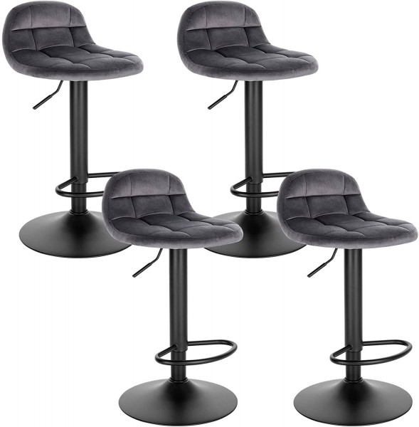 Backrest Footrest Height Adjustable, Adjustable Bar Stools Set Of 4