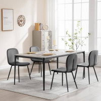 Klihome dining chairs set of 4, kitchen chairs, shell chair, with cord cover and metal legs