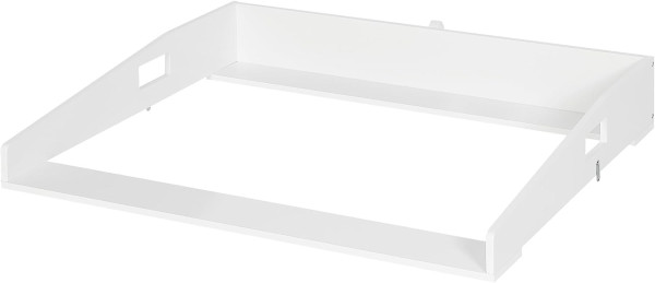 Wickelaufsatz, Wickeltischaufsatz, mit Seitenwänden, 85x13,5x75 cm, Weiß