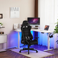 Gaming Stuhl, Bürostuhl ergonomisch, 150 kg belastbar, Drehsessel, Samt