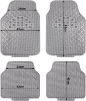 WOLTU universal car floor mats, 4-piece floor mats complete set of checker plate, anthracite