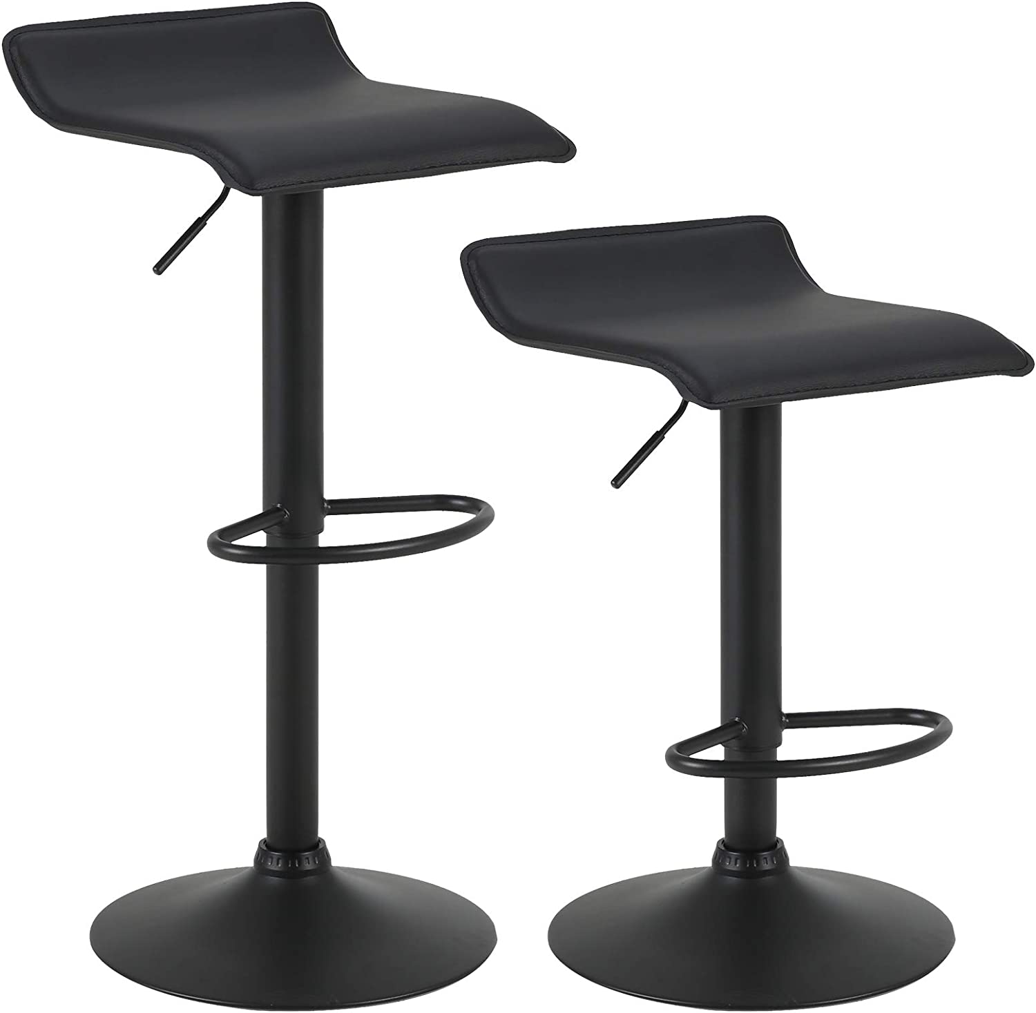 Juego de 2 taburetes de bar de lino de 65/29.5 in, sillas de bar altas con  patas de metal negro, taburete de cocina alto con respaldo para barra de