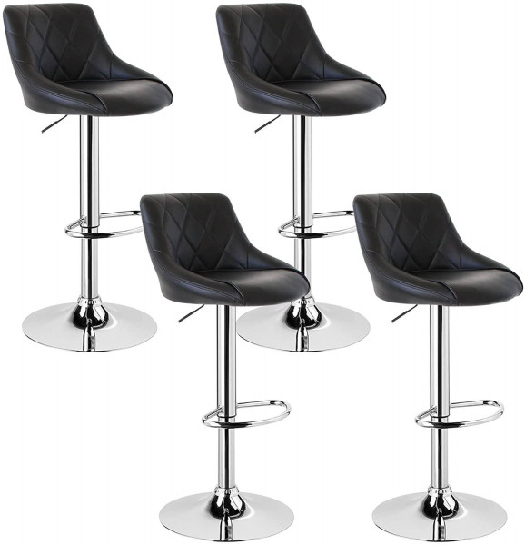 Bar Stools Counter Bistro Chairs, Faux Leather Bar Stools Set Of 4