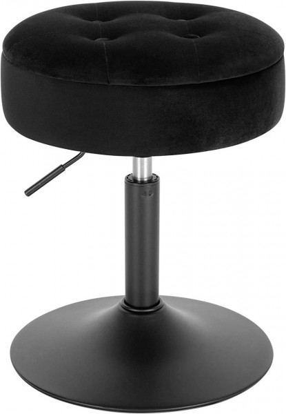 WOLTU Small Bar Stool with Storage Space, Round Dressing Table Stool, Height Adjustable between 49.5-65cm