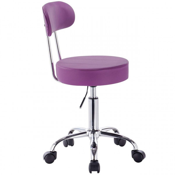 Faux Leather Gas Lift Swivel Chair, Swivel Working Chair with Back for Office, Gas Strut Adjustable 47-59x35x35cm