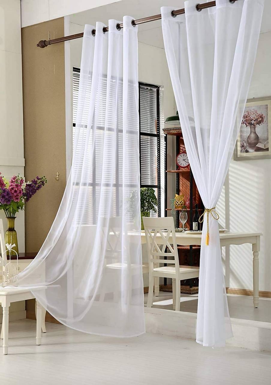 mit Wohnzimmer Voile transparent Fensterschal Landhaus Schlafzimmer Ösen für Gardinen Ösenvorhang Stores Vorhang