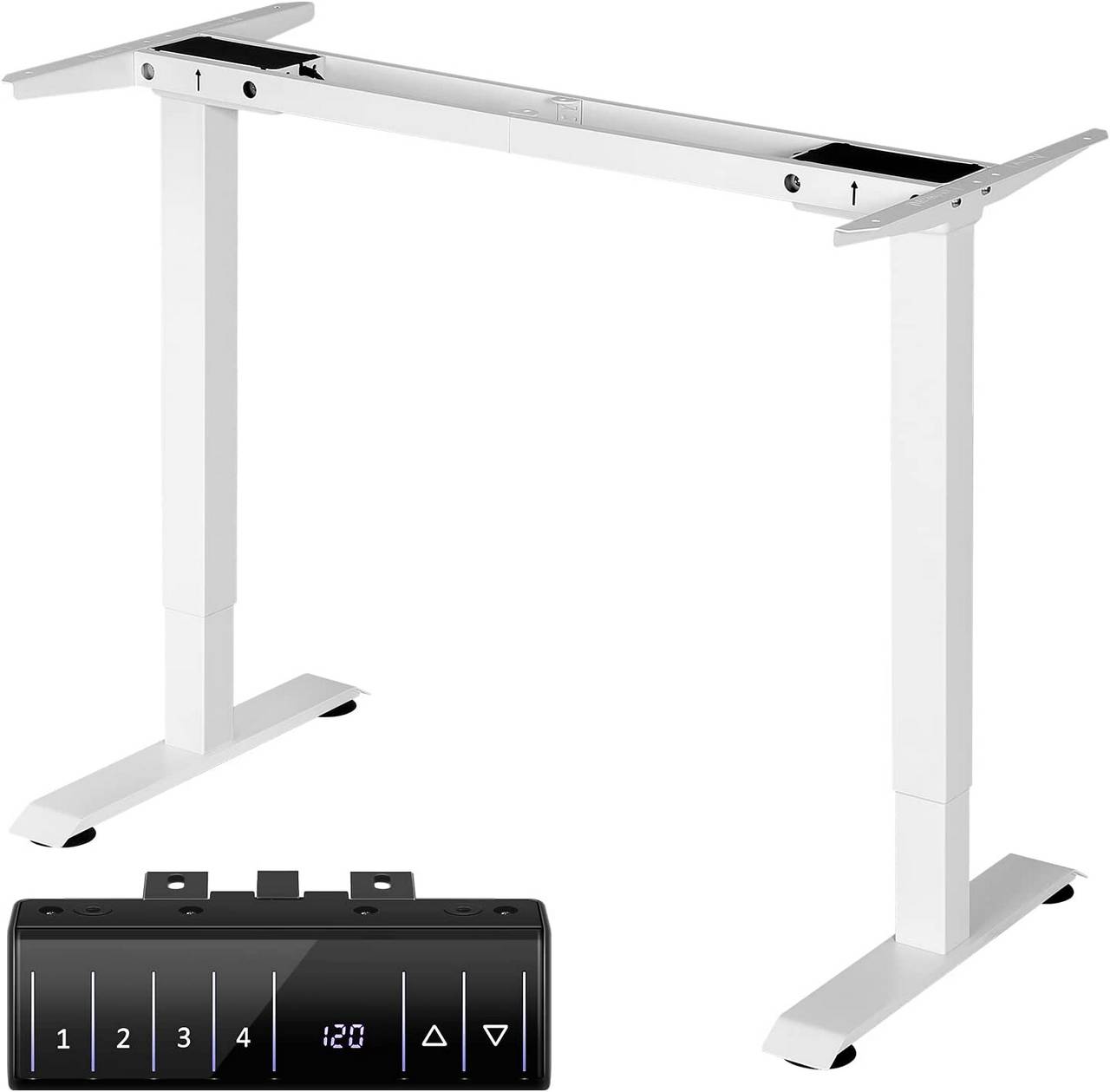 Telaio per scrivania elettrico regolabile in altezza 85-129 x 65 x 71-121  cm - gambe tavolo, gambe per tavoli, gambe per tavolo