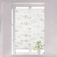 Pleated blind roller blind fix without drilling beige