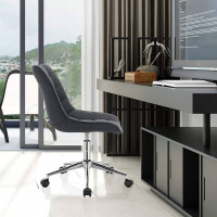 Work Stool, Office Chair, Desk Chair, Roll Stool Swivel, Height Adjustable, Linen
