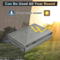 WOLTU waterproof tarpaulin, 280 g/m² PE protective tarpaulin with eyelets, UV stable,