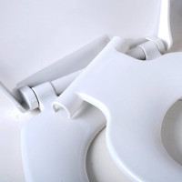 WC-Sitz Kunststoff mit integriertem Kindersitz Softclose Weiß