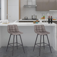 WOLTU bar stool designer bar chair with footrest faux leather, metal legs