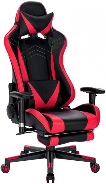 Gaming Stuhl Racing Stuhl aus Kunstleder Hensel, rot