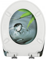 Soft close toilet seat Toilet lid Premium toilet seat Light green leaf