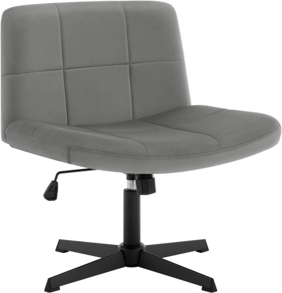 WOLTU office chair, height-adjustable desk chair with wide seat, velvet cover