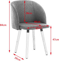 Esszimmerstühle 4er Set mit Armlehne Sitzfläche Design Stuhl aus Leinen Massivholz schwarz