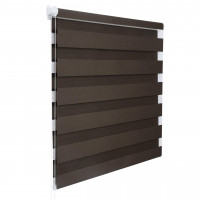 Day and Night Zebra Roller Blind Double Layer Roller Brown