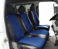 2+1 Van Truck Lorry Car Seat Covers protectors in Black and Blue
