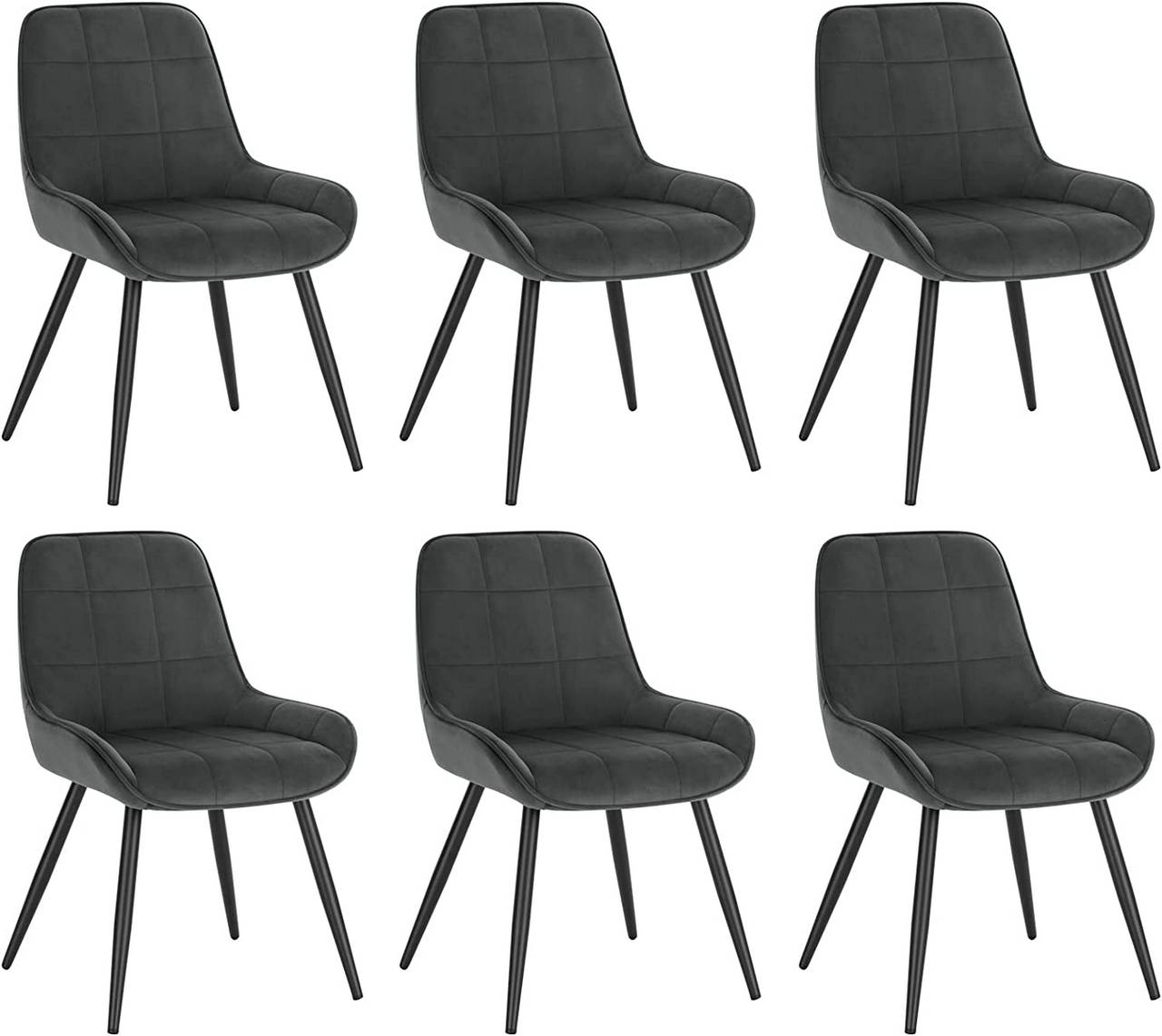 HEk Lot de 6 chaises de salle à manger bureau en forme d'arc
