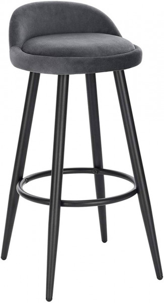 WOLTU bar stool bistro stool counter stool with footrest made of velvet metal