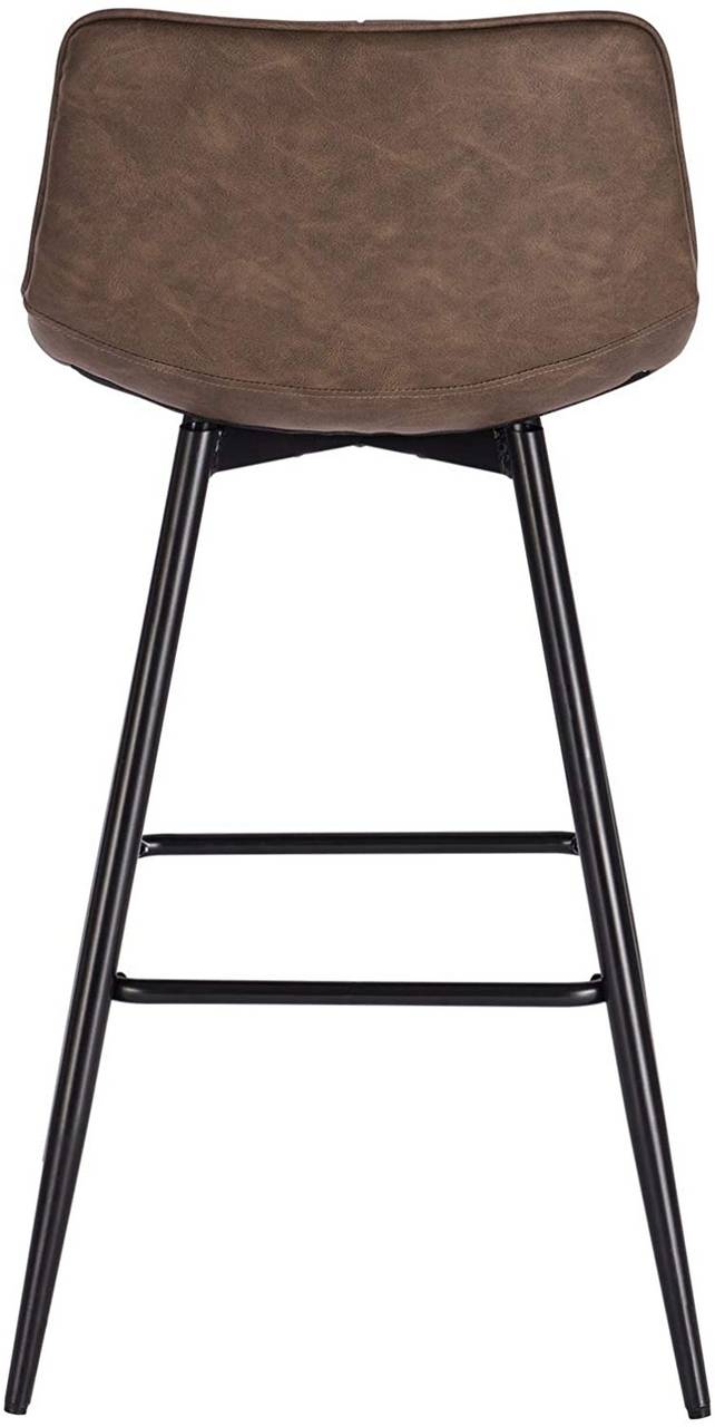 Black Faux Leather Seat and Footrest Bonnlo Bar Stool Set of 2 Modern Bar Stools with Adjustable Height Kitchen and Home 360° Swivel Stool for Bar Counter 