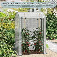 WOLTU foil greenhouse greenhouse vegetable greenhouse with eyelets, 100x83x150cm white