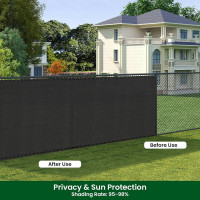 WOLTU fence screen, privacy screen, shade net, 280 g/m² HDPE privacy fence, anthracite